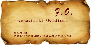 Francsiszti Ovidiusz névjegykártya